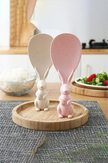 Rabbit Standing Rice Spoon Non-Stick Rice Serving Rice Spatula Vertical Kitchen Serving Spoon Kitchen Rice Cooking Tableware