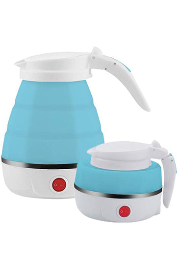 Travel Folding Electric Kettle, Fast Boiling, Beautiful Design Collapsible, Portable Electric Kettle, 600ml Boil Dry Protection, 100-240V Food Grade Silicone Foldable Kettle