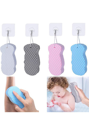 Ultra Soft Exfoliating Body Scrubber Exfoliating 3D Magic Bath Sponge Dead Skin Removal Bathing Sponge For Adults Children and Pregnant Women Bath Accessories (Multi Colour).