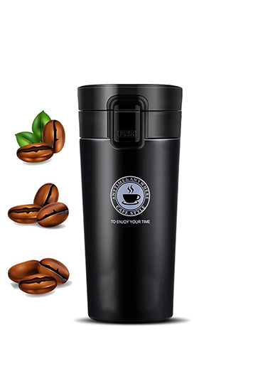 Coffee Mug Double Wall Stainless Steel Tumbler Vacuum Flask Bottle Thermo Tea Mug Travel Mug 300ML - Tumbler with Flip Lid Mesh Filter Hot and Cold for 6 Hours