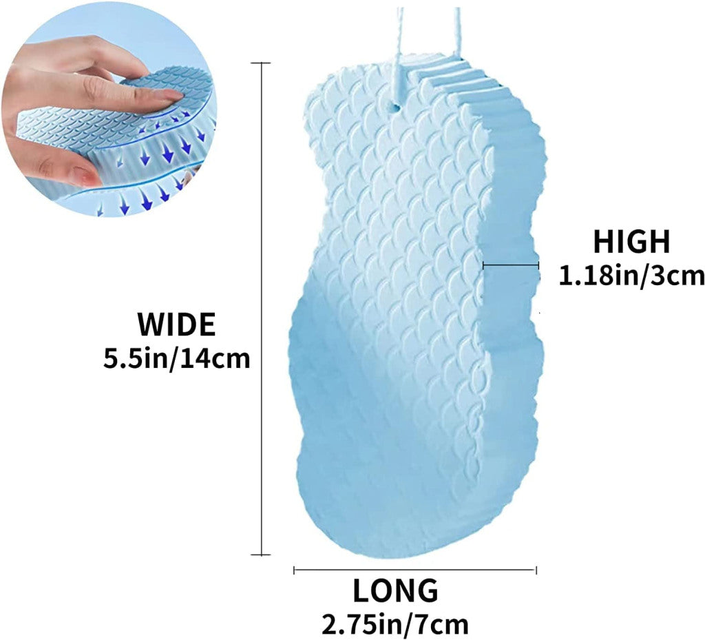 Ultra Soft Exfoliating Body Scrubber Exfoliating 3D Magic Bath Sponge Dead Skin Removal Bathing Sponge For Adults Children and Pregnant Women Bath Accessories (Multi Colour).