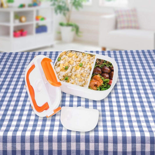 Electric Lunch Box Hard Plastic Multi-Function Electric Heated Portable Food Warmer Electric Power in Tiffin Warmer Box Office for Men and Women, Kids Tiffin Lunch Box Lunch With Spoon and Cable for Hot Food (Multi Color)