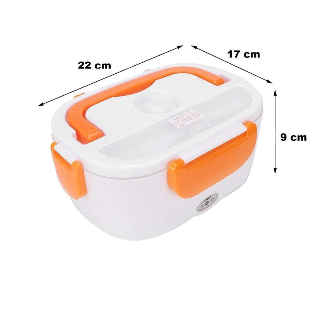 Electric Lunch Box Hard Plastic Multi-Function Electric Heated Portable Food Warmer Electric Power in Tiffin Warmer Box Office for Men and Women, Kids Tiffin Lunch Box Lunch With Spoon and Cable for Hot Food (Multi Color)