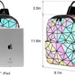 Geometric Holographic Reflective Luminous Stylish Bag pack for Girls, and Women for College, School, and Office Stylish Latest