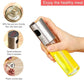 Oil Spray Bottle for Cooking Refillable Stainless Steel Oil Dispenser with Mini Funnel, Vinegar Glass Spray Bottle for BBQ, Salad, Baking, Grilling, Roasting, Frying