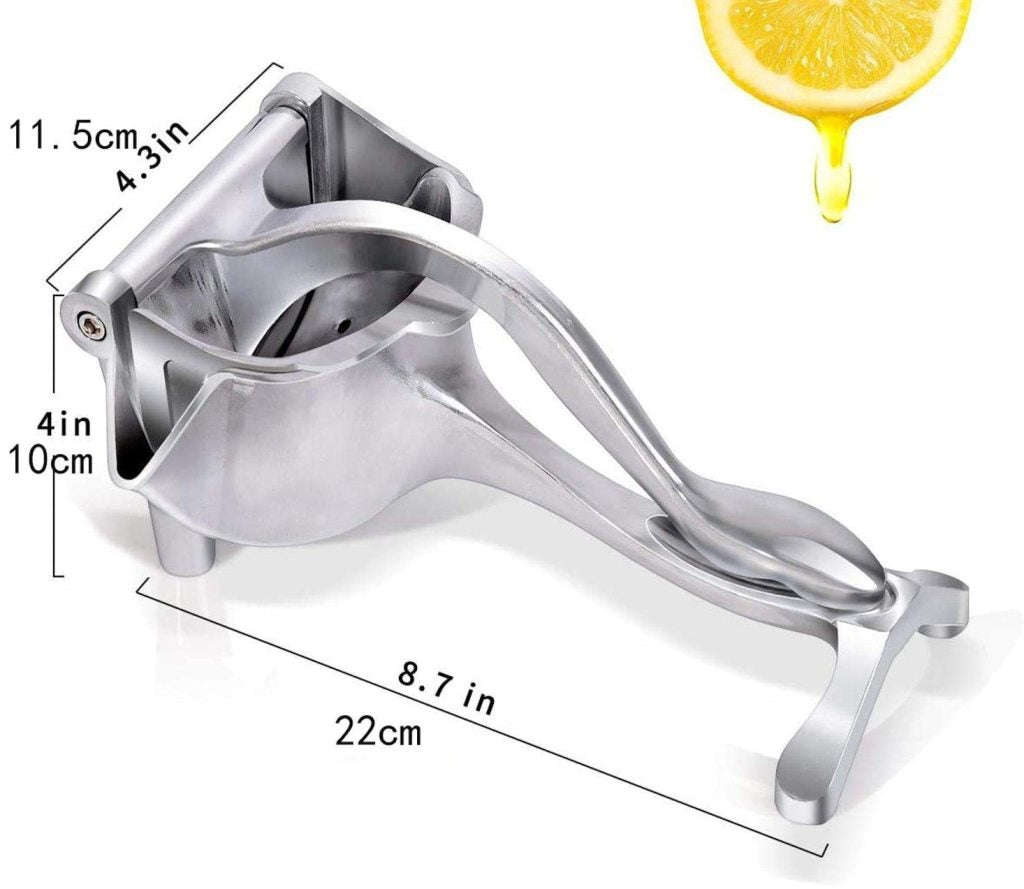 Heavy Duty Aluminum Manual Fruit Juicer Manual Citrus Press Juicer for Grapefruits Lemon, Orange Press Squeezer (Silver)