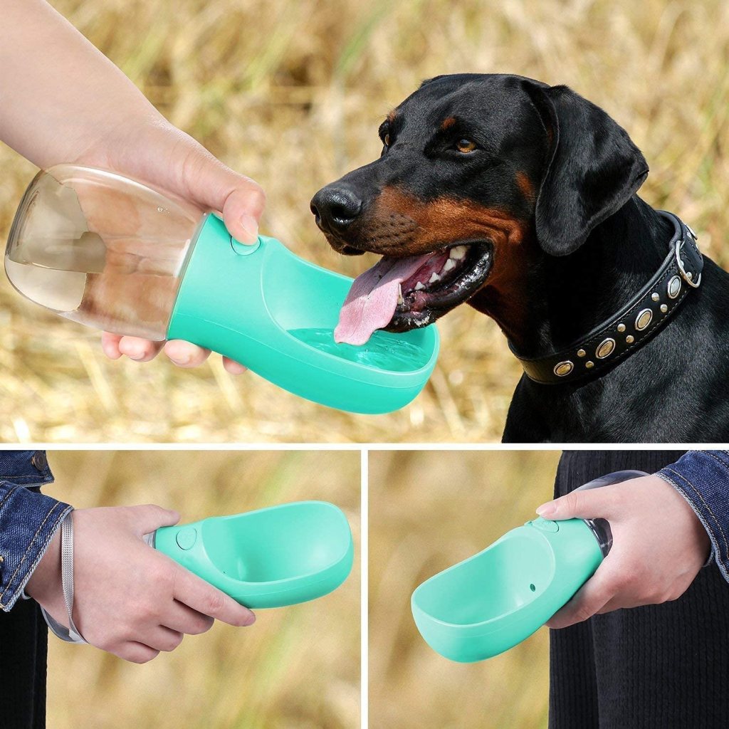 Large Capacity Dog Water Bottle, Leak Proof Portable Puppy Dog Water Dispenser Drinking Feeder Pet Care Cup for Walking, Hiking, Travel (350 ml)