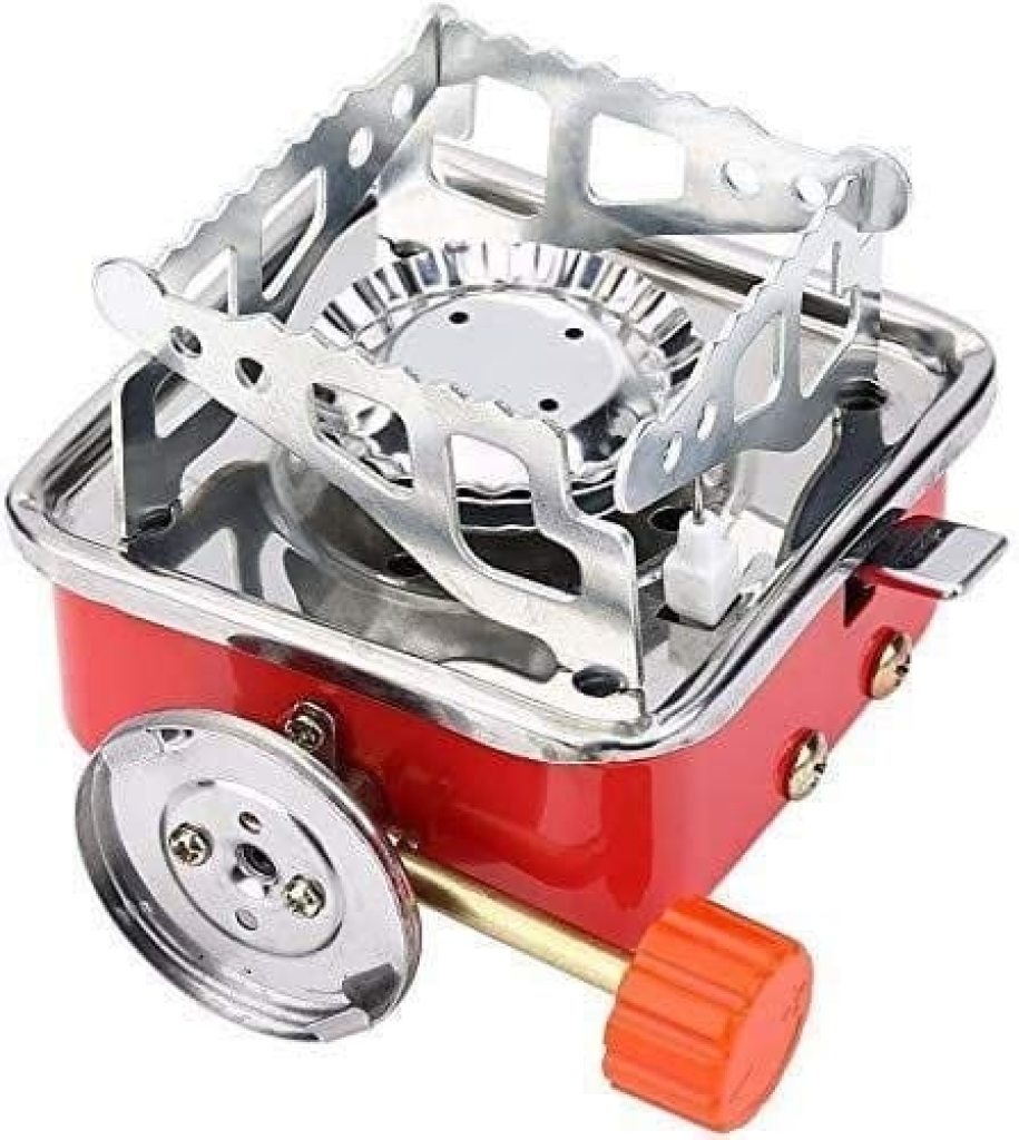 Portable Picnic, Camping Aluminum Gas Stove Ultra Light Folding Furnace Outdoor Metal Camping Gas Stove Picnic Cooking Gas Burners Folding Stove