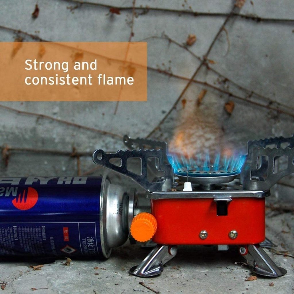 Portable Picnic, Camping Aluminum Gas Stove Ultra Light Folding Furnace Outdoor Metal Camping Gas Stove Picnic Cooking Gas Burners Folding Stove