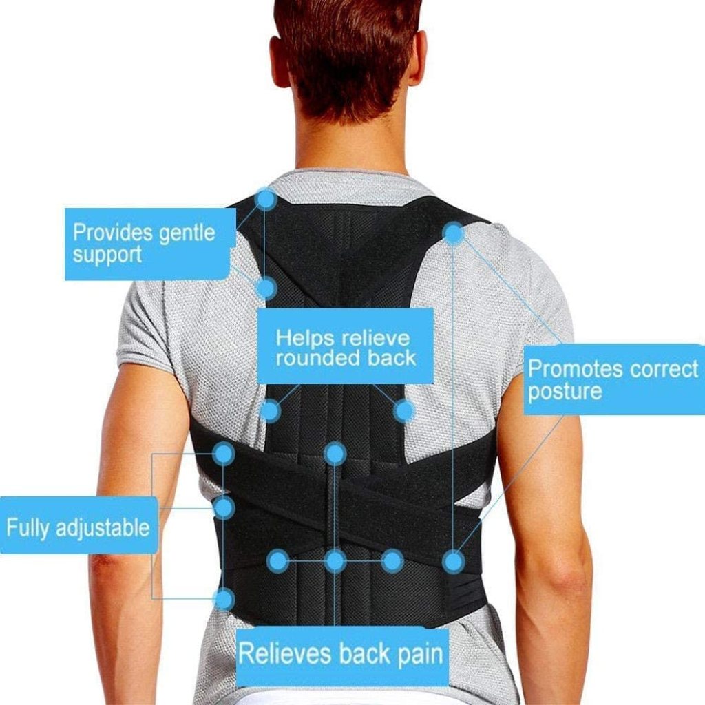 Premium Posture Corrector for Men Back Support Belt for Pain Relief for Women Adjustable Upper Back Straightener Shoulder and Chest Brace