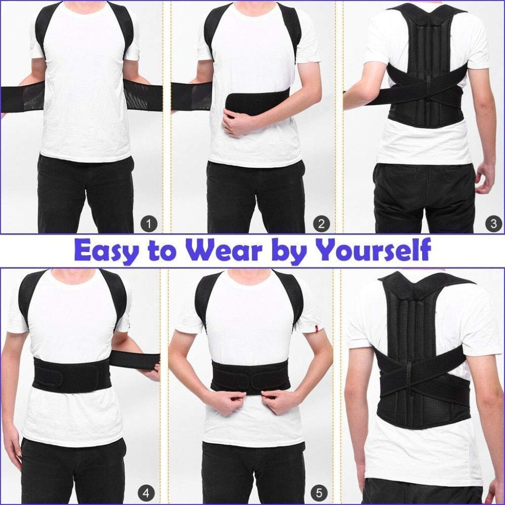 Premium Posture Corrector for Men Back Support Belt for Pain Relief for Women Adjustable Upper Back Straightener Shoulder and Chest Brace