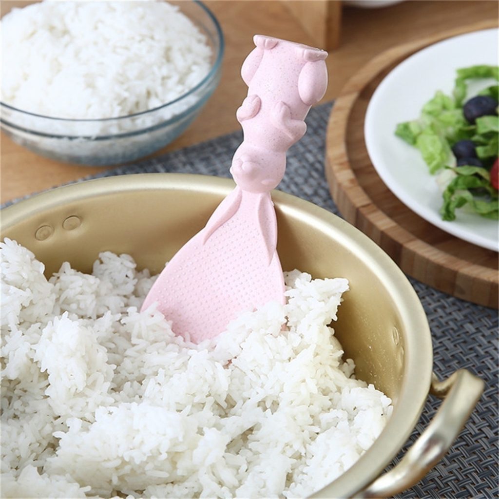 Rabbit Standing Rice Spoon Non-Stick Rice Serving Rice Spatula Vertical Kitchen Serving Spoon Kitchen Rice Cooking Tableware