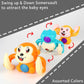 Naughty 360 Degree Rotation Dancing Monkey Musical Toy for Kids Baby Spinning Rolling Doll Tumble Monkey with Light, Musical Toys for Kids Banana Monkey